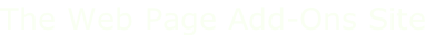 The Web Page Add-Ons Site